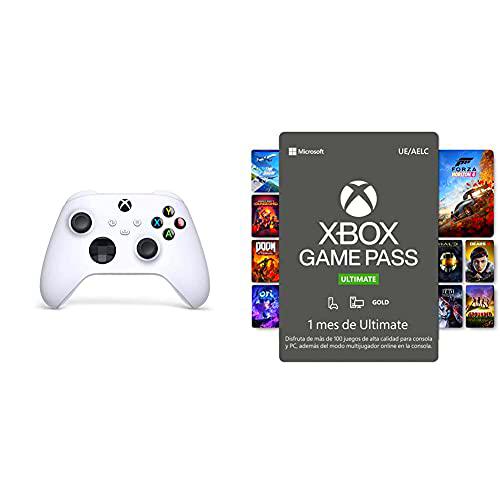 Microsoft Mando Xbox Robot White, Color Blanco + Suscripción Xbox Game Pass Ultimate 1 Mes | Xbox/Win 10 PC Código de descarga