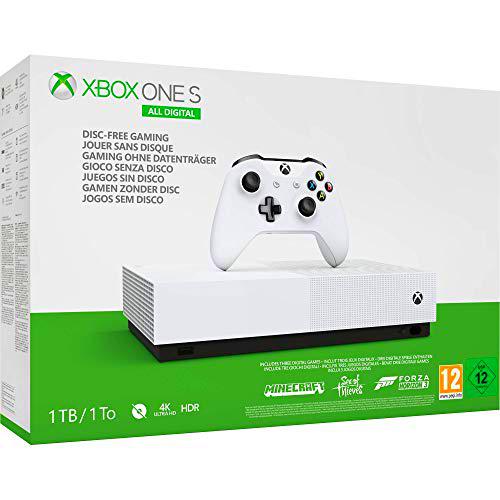 Xbox One S All Digital - Consola de 1 TB, color blanco + 1 mes de Xbox Live Gold