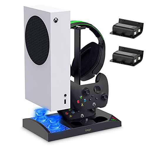 Soporte de cargador con ventilador de refrigeración para consola Xbox Series S y controlador