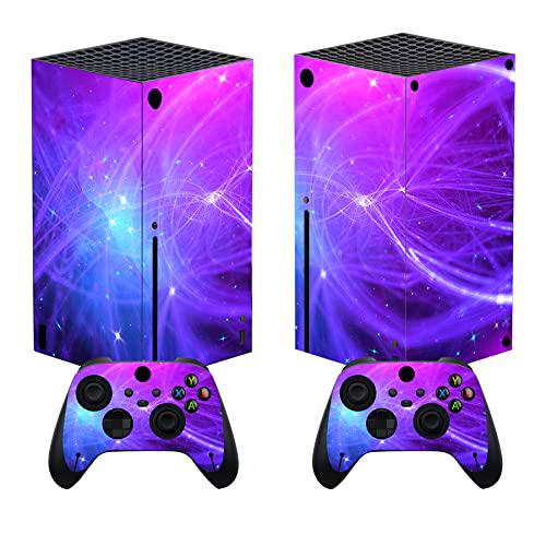 PlayVital Pegatina para Xbox Series X Calcomanía Vinilo Adhesivo Cubierta de XB Series X Etiqueta Skin Decal Cover Pegatinas de la Piel para Xbox Series X Mando Consola(Pista de Meteorito)