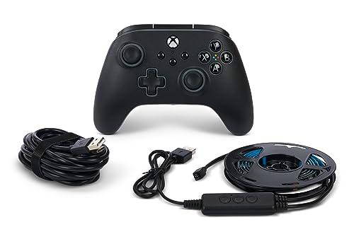 Mando con cable PowerA Advantage para Xbox Series X|S con Lumectra + tira LED RGB