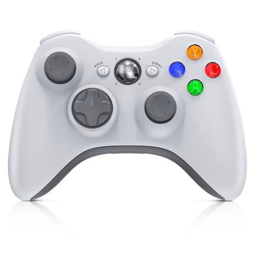 Bonacell - Mando inalámbrico para Xbox 360 PC Controller con adaptador receptor USB de 2,4 GHz Gamepad de doble vibración mejorado para Xbox 360 y Microsoft PC Windows 7/8/10/11
